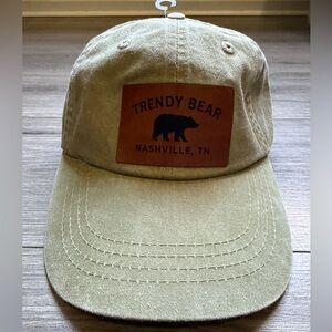 NWT Trendy Bear Nashville Tennessee Logo Hat Cap Army Green and Brown Adjustable